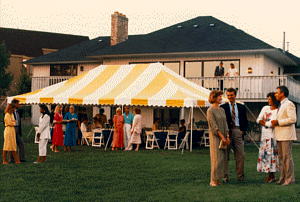 Yellow & White Stripe Party Canopies
